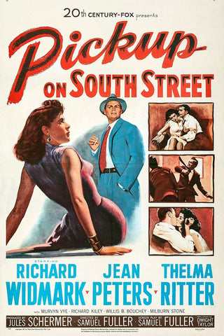 Pickup on South Street-1953 White Modern Wood Framed Art Print with Double Matting by Vintage Hollywood Archive