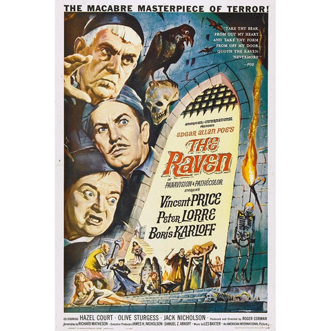 Raven Gold Ornate Wood Framed Art Print with Double Matting by Vintage Hollywood Archive