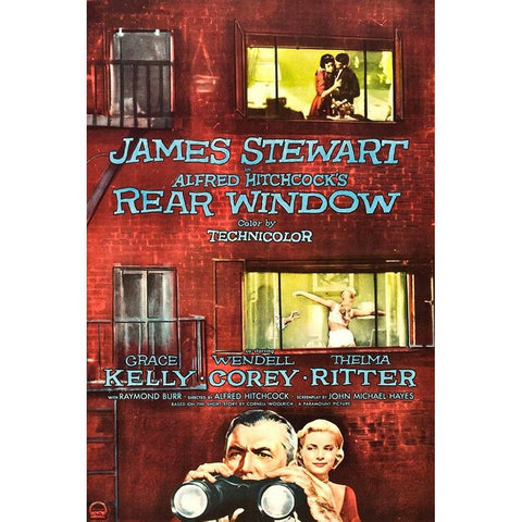 Rear Window-1954 Gold Ornate Wood Framed Art Print with Double Matting by Vintage Hollywood Archive