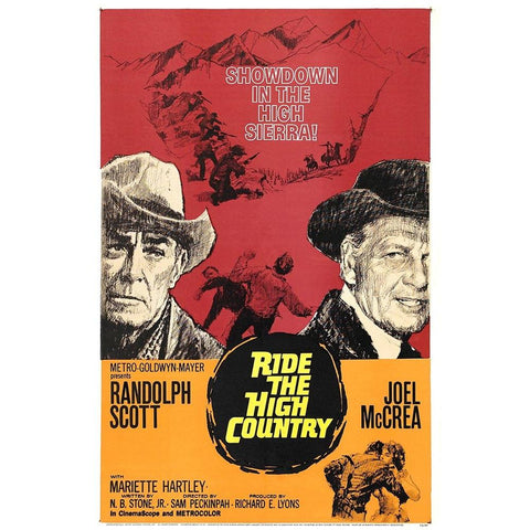 Ride the High  Country-1962 Gold Ornate Wood Framed Art Print with Double Matting by Vintage Hollywood Archive