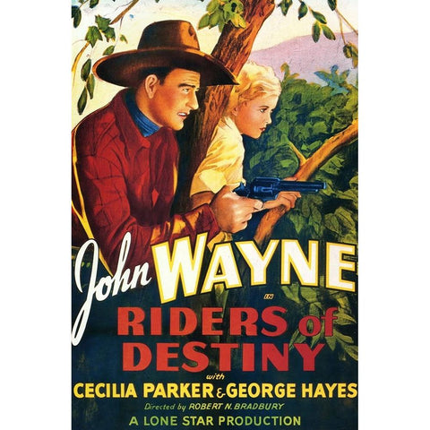 Riders of Destiny-1933 Gold Ornate Wood Framed Art Print with Double Matting by Vintage Hollywood Archive