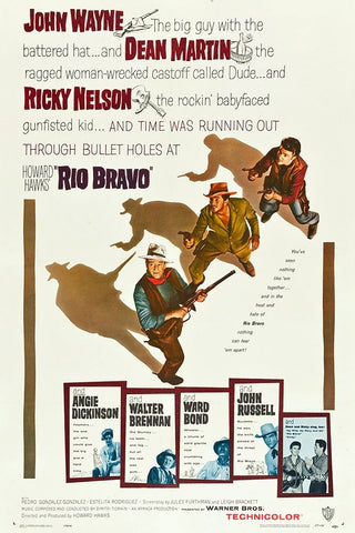 Rio Bravo-1959 White Modern Wood Framed Art Print with Double Matting by Vintage Hollywood Archive