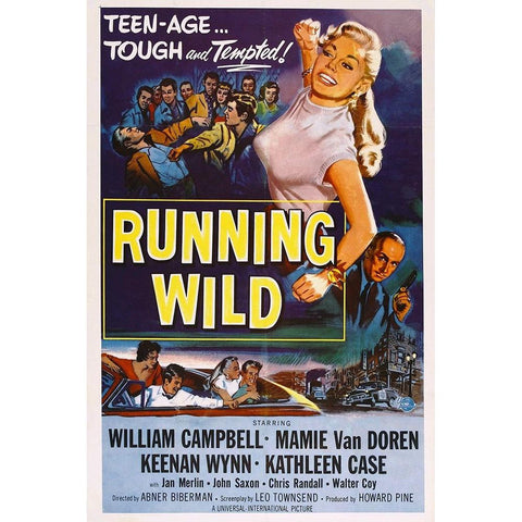 Running Wild-1955 Gold Ornate Wood Framed Art Print with Double Matting by Vintage Hollywood Archive