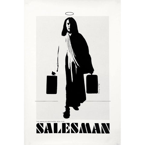 Salesman-1969 White Modern Wood Framed Art Print by Vintage Hollywood Archive