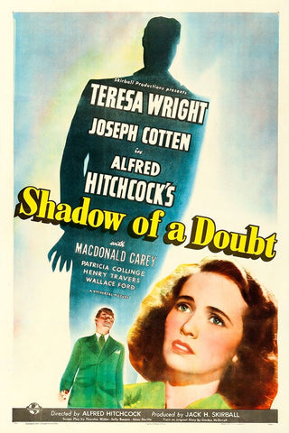 Shadow of a Doubt-1942 White Modern Wood Framed Art Print with Double Matting by Vintage Hollywood Archive