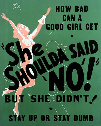 She Shoulda Said No!-1949 Black Ornate Wood Framed Art Print with Double Matting by Vintage Hollywood Archive