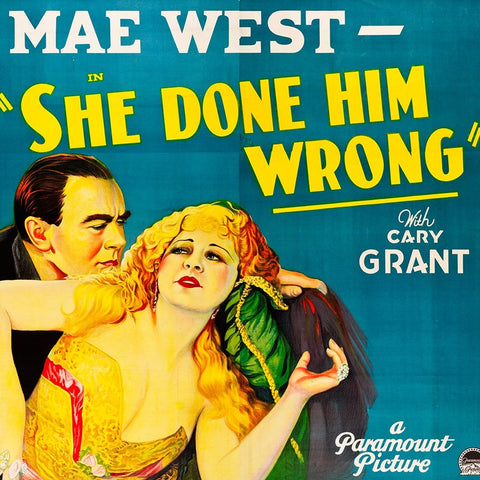 She Done Him Wrong-1932 White Modern Wood Framed Art Print with Double Matting by Vintage Hollywood Archive