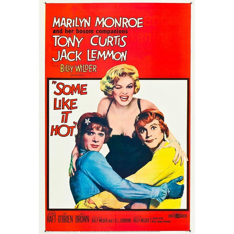 Some Like it Hot-1959 White Modern Wood Framed Art Print by Vintage Hollywood Archive