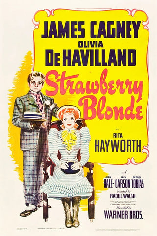 Strawberry Blonde-1941 Black Ornate Wood Framed Art Print with Double Matting by Vintage Hollywood Archive