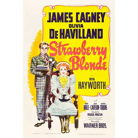 Strawberry Blonde-1941 White Modern Wood Framed Art Print by Vintage Hollywood Archive