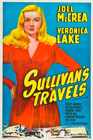 Sullivans Travels-1941 White Modern Wood Framed Art Print with Double Matting by Vintage Hollywood Archive