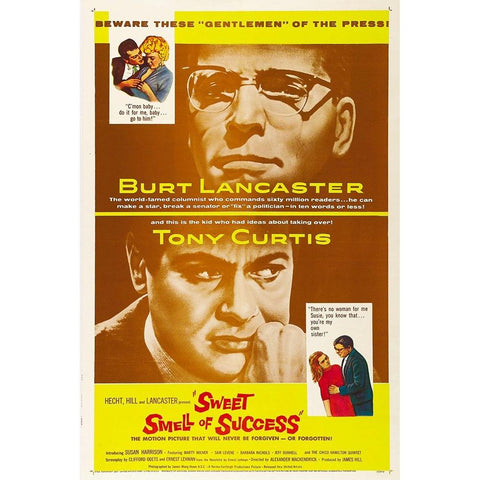 Sweet Smell of Success-1957 White Modern Wood Framed Art Print by Vintage Hollywood Archive