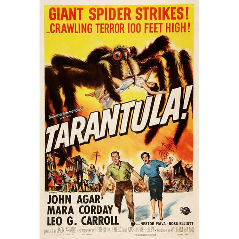 Tarantula-1955 White Modern Wood Framed Art Print by Vintage Hollywood Archive