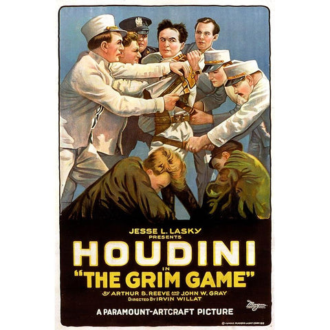 The Grim Game-1919 White Modern Wood Framed Art Print by Vintage Hollywood Archive