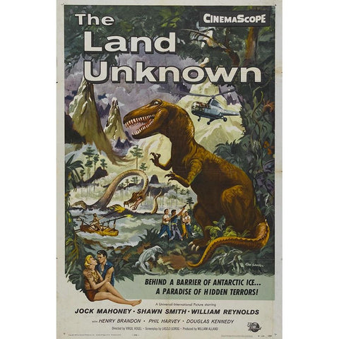 The Land Unknown-1957 White Modern Wood Framed Art Print by Vintage Hollywood Archive