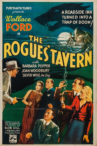 The Rogues Tavern-1936 White Modern Wood Framed Art Print with Double Matting by Vintage Hollywood Archive