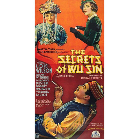 The Secrets of Wu Sin-1932 White Modern Wood Framed Art Print by Vintage Hollywood Archive