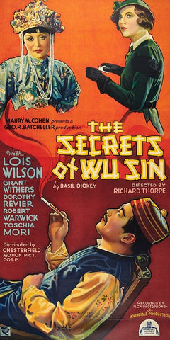 The Secrets of Wu Sin-1932 Black Ornate Wood Framed Art Print with Double Matting by Vintage Hollywood Archive