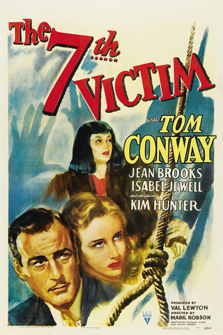 The Seventh Victim one-sheet-RKO-1943 White Modern Wood Framed Art Print with Double Matting by Vintage Hollywood Archive