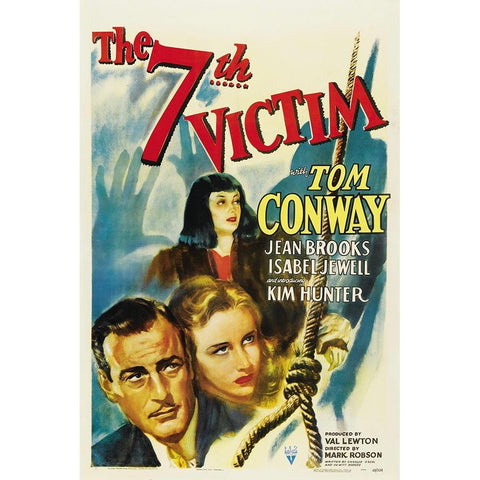 The Seventh Victim one-sheet-RKO-1943 White Modern Wood Framed Art Print by Vintage Hollywood Archive