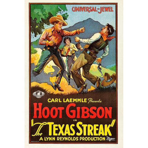 The Texas Streak-1925 Gold Ornate Wood Framed Art Print with Double Matting by Vintage Hollywood Archive