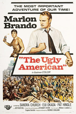 The Ugly American-1963 White Modern Wood Framed Art Print with Double Matting by Vintage Hollywood Archive