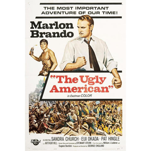 The Ugly American-1963 White Modern Wood Framed Art Print by Vintage Hollywood Archive