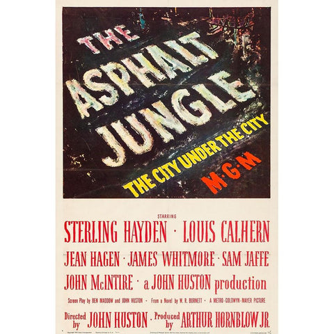 The Asphalt Jungle-1950 Gold Ornate Wood Framed Art Print with Double Matting by Vintage Hollywood Archive