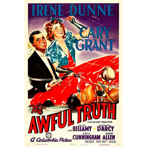 The Awful Truth-1937 White Modern Wood Framed Art Print by Vintage Hollywood Archive