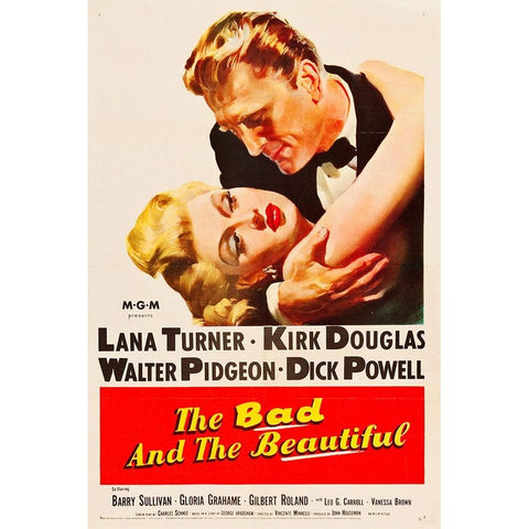 The Bad and the Beautiful-1952 Black Modern Wood Framed Art Print with Double Matting by Vintage Hollywood Archive