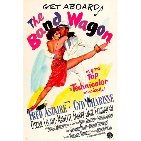 The Band Wagon-1953 White Modern Wood Framed Art Print by Vintage Hollywood Archive