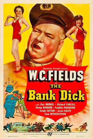 The Bank Dick-1940 White Modern Wood Framed Art Print with Double Matting by Vintage Hollywood Archive