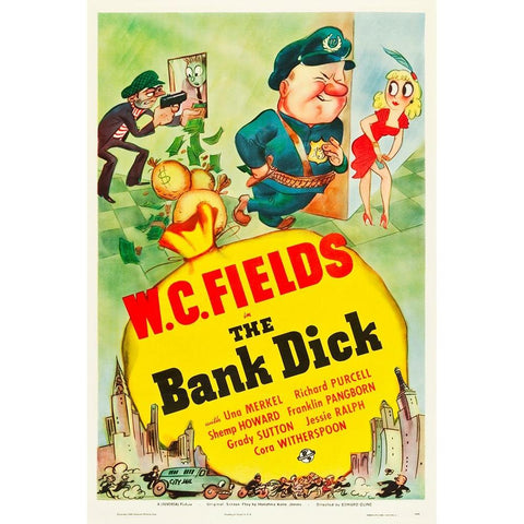 The Bank Dick-1940 Black Modern Wood Framed Art Print with Double Matting by Vintage Hollywood Archive