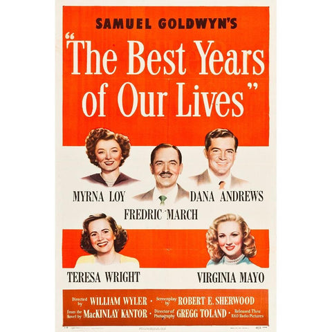 The Best Years of Our Lives-1946 Gold Ornate Wood Framed Art Print with Double Matting by Vintage Hollywood Archive