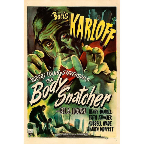 The Body Snatcher-1945 White Modern Wood Framed Art Print by Vintage Hollywood Archive