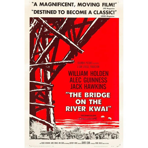 The Bridge on the River Kwai White Modern Wood Framed Art Print by Vintage Hollywood Archive