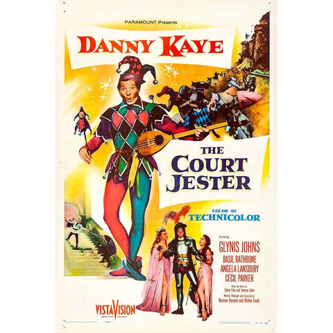 The Court Jester-1955 Black Modern Wood Framed Art Print with Double Matting by Vintage Hollywood Archive