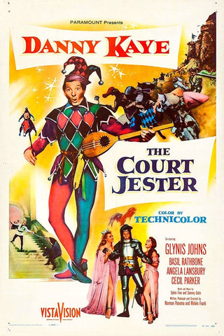 The Court Jester-1955 Black Ornate Wood Framed Art Print with Double Matting by Vintage Hollywood Archive