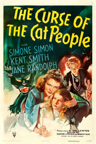 The Curse of the Cat People-1943 Black Ornate Wood Framed Art Print with Double Matting by Vintage Hollywood Archive