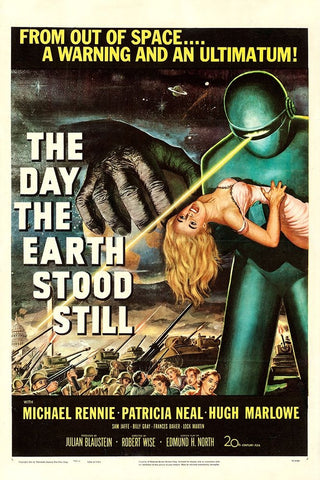 The Day the Earth Stood Still-1951 Black Ornate Wood Framed Art Print with Double Matting by Vintage Hollywood Archive