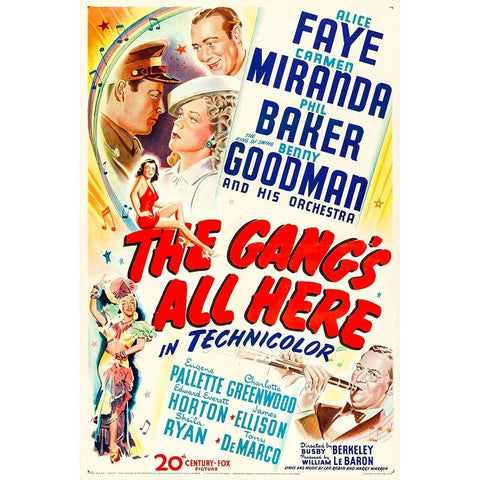 The Gangs All Here-1943 White Modern Wood Framed Art Print by Vintage Hollywood Archive