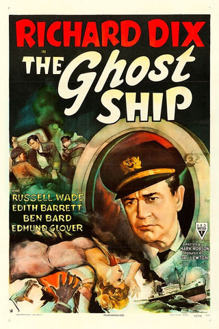 The Ghost Ship-1943 White Modern Wood Framed Art Print with Double Matting by Vintage Hollywood Archive