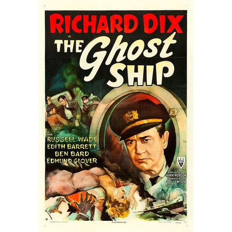 The Ghost Ship-1943 White Modern Wood Framed Art Print by Vintage Hollywood Archive