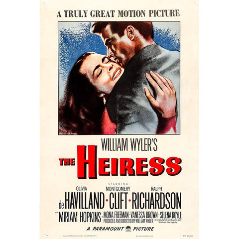 The Heiress-1949 White Modern Wood Framed Art Print by Vintage Hollywood Archive