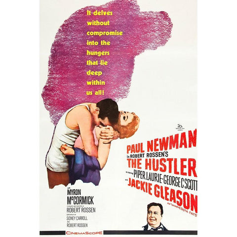 The Hustler-1961 Black Modern Wood Framed Art Print with Double Matting by Vintage Hollywood Archive