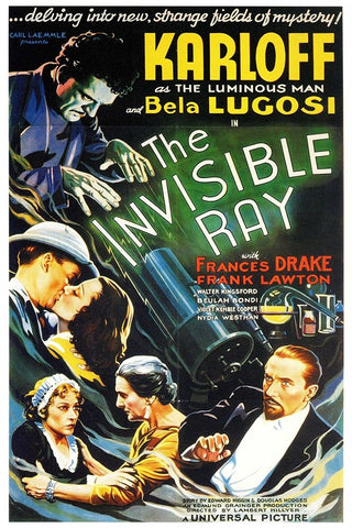 The invisible Ray-1936 White Modern Wood Framed Art Print with Double Matting by Vintage Hollywood Archive