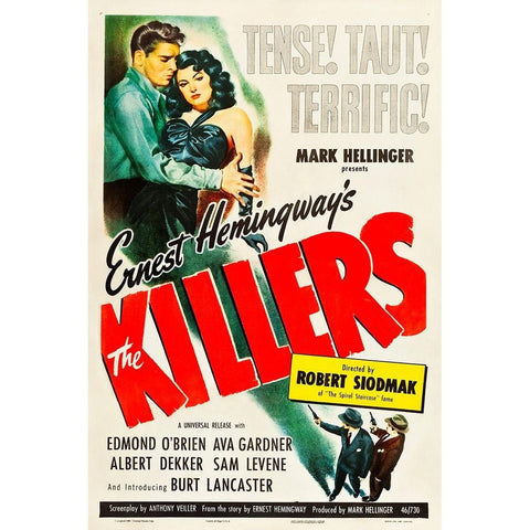 The Killers-1946 Black Modern Wood Framed Art Print with Double Matting by Vintage Hollywood Archive