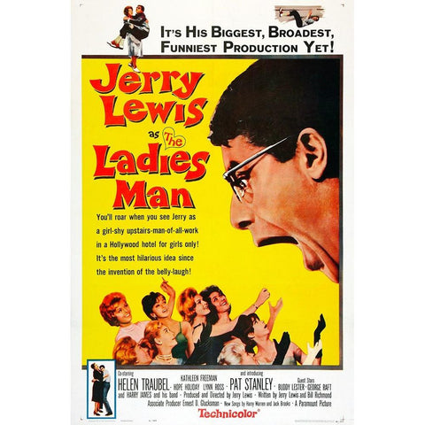 The Ladies Man-1961 Black Modern Wood Framed Art Print with Double Matting by Vintage Hollywood Archive