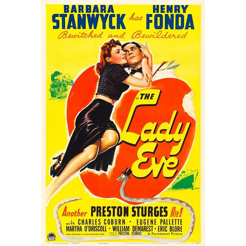 The Lady Eve-1941 Black Modern Wood Framed Art Print with Double Matting by Vintage Hollywood Archive