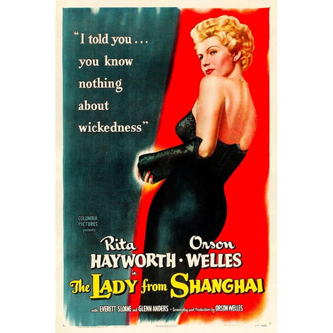 The Lady from Shanghai-1947 Gold Ornate Wood Framed Art Print with Double Matting by Vintage Hollywood Archive